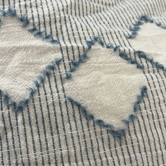 Pottery Barn Teen Plant Dyed Diamond Trim Duvet Cover and sham - Picture 3 of 11